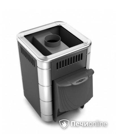 Дровяная банная печь TMF Оса Carbon антрацит нержавеющая дверь короткий канал в Калуге